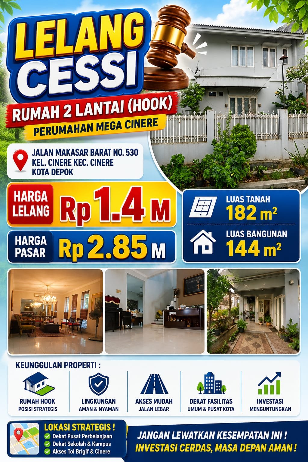 LELANG CESSIE PERUM MEGA CINERE DEPOK